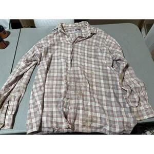 Vintage Arrow Sport Flannel Shirt Mens XL White Green Plaid 90s Skater Grunge